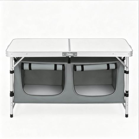 Klappbarer Campingtisch 120 x 47 cm, höhenverstellbar, mit Hängetasche (1/5)