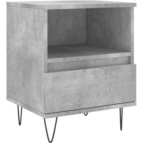 Maison Exclusive - Nachttisch Betongrau 40x35x50 cm Holzwerkstoff