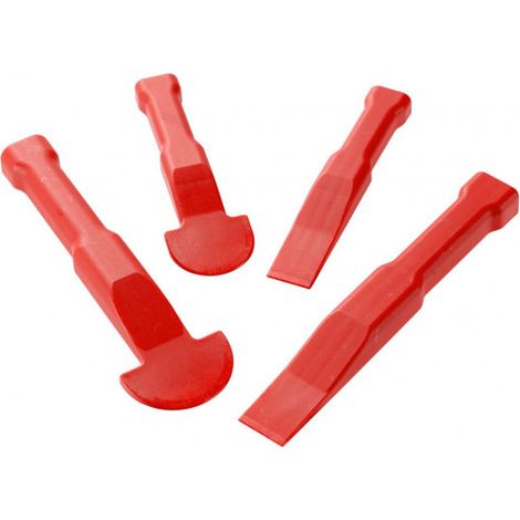 Facom – Jeu de 4 burins grattoirs composite – Burin droit court, droit long, rond court, rond long – Pour décoller carters sans endommager joints