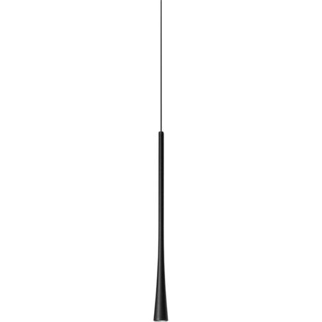 Dafne - Suspension LED noire 7W 3000K IP20 - Plafonnier LED design minimaliste en aluminium - Alimentation incluse - Max L. 190cm