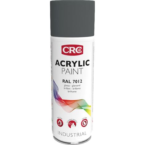 Peinture acrylique en aérosol CRC, Gris RAL 7012 Brillant, 400ml ( Prix pour 1 )