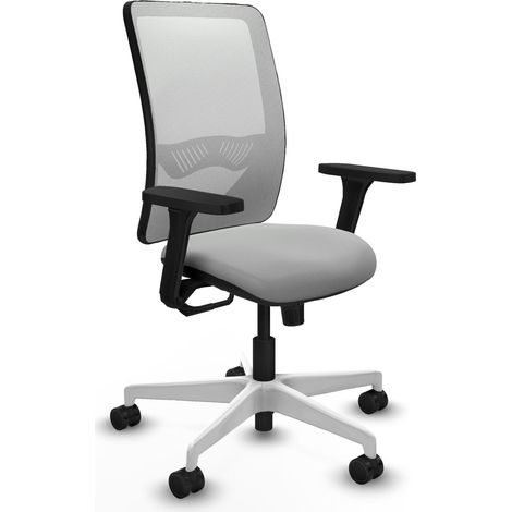 Sedia da ufficio piqueras y crespo Zulema bianco grigio chiaro schiuma (1/2)