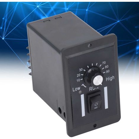 Contrôleur de Vitesse PWM pour Moteur DC 10‑60V 6A avec Panneau de Commande et Réducteur (1/5)