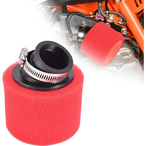 Filtre à air 38 mm, filtre à air universel coudé pour moto 4 temps 50 cc 70 cc 90 cc 110 cc 125 cc 150 cc GY6 moto ATV cooter Quad Go Kart cyclomoteur Pit Dirt Bike-Rouge (1/5)