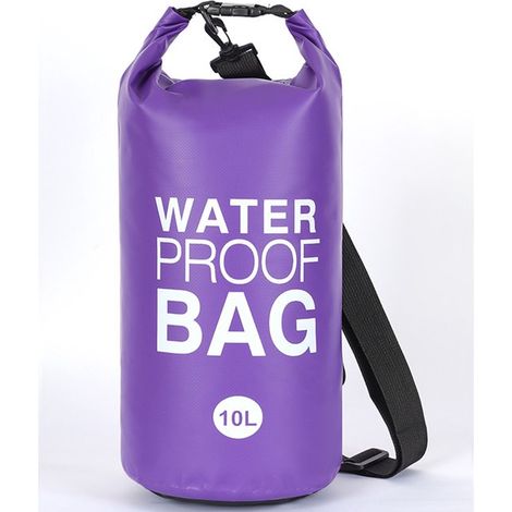 Bolsa impermeable de 10 litros para piscinas elevadas - Bolsa de arena impermeable de malla 500D con clip - 5119 cm - Morado (1/5)