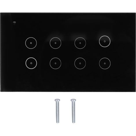 Interrupteur WiFi Intelligent 8 Voies, Commutateur Murale Tactile avec Contrôle à Distance pour Maison, 95‑250V AC