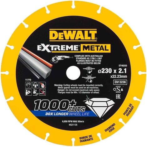 Dewalt DT40255 Extreme Diamond Disc - 230mm x 22.23mm x 1.5mm