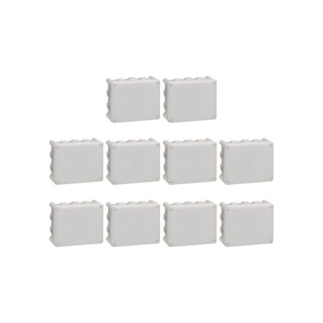 LEGRAND - LOT de 10 Boites Plexo 180x140x86 u00e9tanche gris IP55/IK07- 750u00b0C - Ru00e9f. : 092052X10 (1/3)