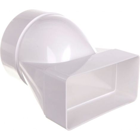 Rohradapter Flach - Rund Luftkanal Flat PVC 60-120