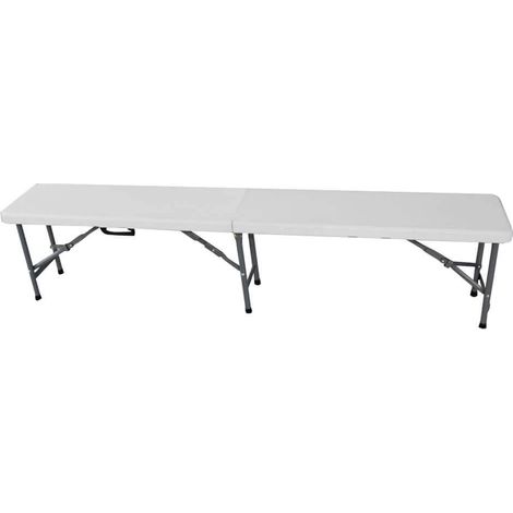 Panca pieghevole in acciaio e plastica 182x30xH43 cm