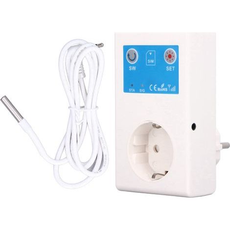 Ortviai Prise intelligente télécommandée GSM avec alerte coupure de courant SC1-GSM-TVC capteur température (1/5)