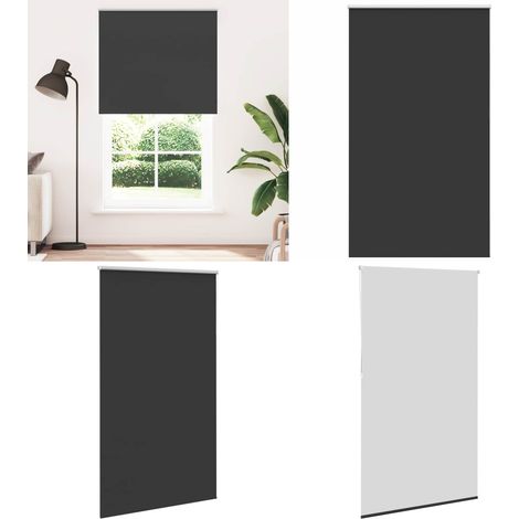 vidaXL Verdunkelungsrollo Schwarz 140x210 cm Stoffbreite 136,6 cm (1/5)