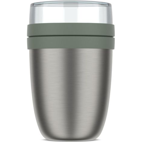 Panier Repas Hermétique Ellipse, Panier Repas Thermo, Tasse pour Yaourt et Soupe, 6-8 Heures Chaud et 12 Heures Froid, 500 plus 200 ml, Nordic Sage (1/5)