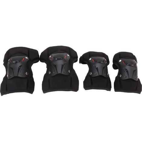 Set aus Knie- und Ellbogenschonern für Erwachsene, die eine stabile Oberschenkelunterstützung bieten und sich für Sportarten wie Motorradfahren, Skateboarden und Skifahren eignen, mit Hartschalenschut (1/4)