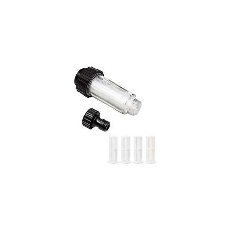 Kit de filtres à eau 3/4" Préfiltre à eau avec 4 filtres et adaptateur rapide pour nettoyeur haute pression, pompe de jardin, arrosage de jardin, camping-car (1/5)