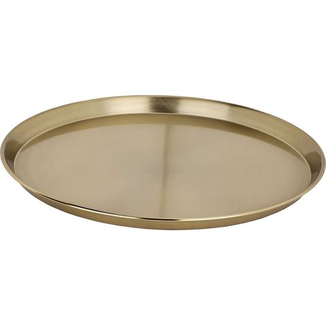 EGLO LIVING Dekoschale Forleyet, elegante Schale zum Dekorieren, runder Dekoteller aus Aluminium in Messing Gebürstet, Metallschale Ø 40 cm