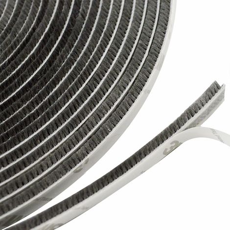 10 mètres Joint brosse adhésif 9mm, étanchéité porte fenêtre, isolation poussière insectes, pour coulissant armoire (1/5)