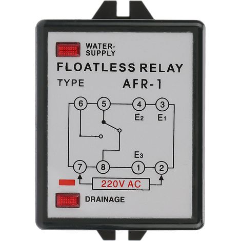 AFR-1 AC 220V Flüssigkeitsstandregelungsrelais, Wasserstandsschalter (Schwarz) (1/5)