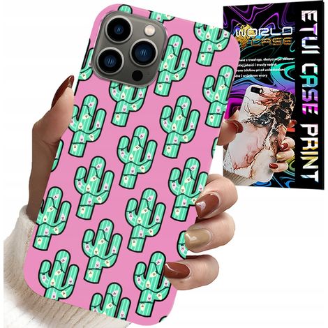 Custodia per iPhone 12 Pro - cactus, cactus su sfondo rosa + lamina (1/5)