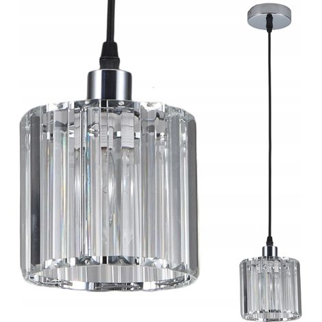 Lámpara de techo de cristal plateado, colgante de cristal, glamour moderno. (1/5)