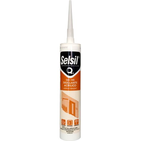 25 x selsil cartuccia silicone  acrilico  bianco 310ml