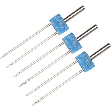 3 aiguilles doubles en acier inoxydable pour couture et broderie - Lot de 4mm (1/5)