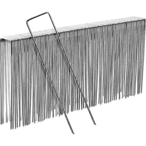 Lot de 50 piquets de Fixation en Acier pour bâche Anti-Mauvaises Herbes , 150x30mm 2,5mm (1/5)