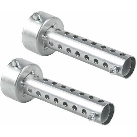 Silencieux moto, Kacepar 48mm DB Killer Muffler Baffle, Universal Exhaust Pipe Silencer Noise Canceller, Can Noise Muffler Removable Silencer, Silver, 2 Piece (1/4)