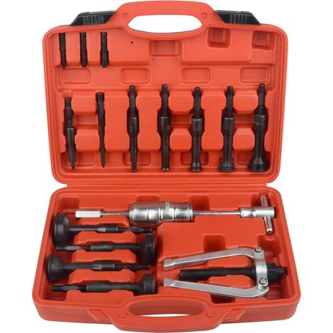 16-Piece Inner Bearing Puller Kit 6-59mm Bearing Puller Tool with Slide Hammer and 3 Adapters for Car and Auto Repair