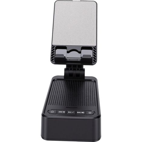 Support de Téléphone Pliable avec Haut-Parleur Bluetooth LED avec Lumière RVB, Son Surround 360°, Batterie 2000 MAh, Angle de Réglable pour Téléphone Portable, Compatible avec Les Smartphones (1/5)