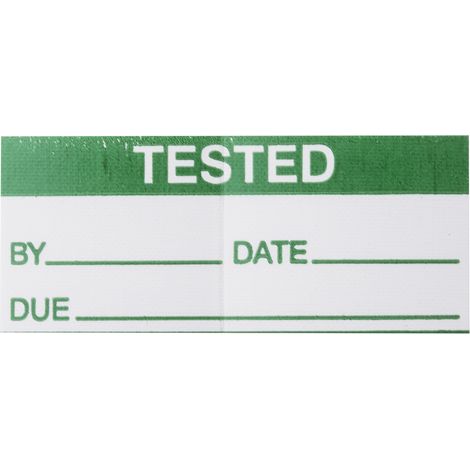 Etiquette adhésive pré-imprimée RS PRO Blanc, 140 par paquet ( Prix pour Sachet de 140 )