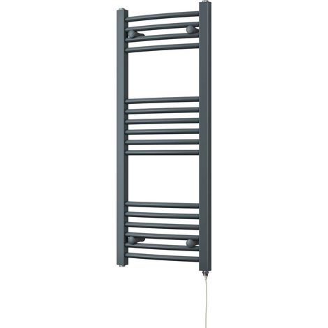 Zennor - Anthracite Electric Towel Rail H1000mm x W400mm Curved 300w Standard (1/3)