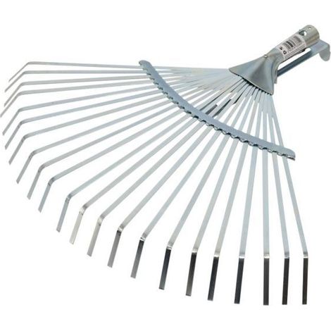 Herramienta de limpieza de jardín awtools 22-tooth fan rake galvanizado ajustable