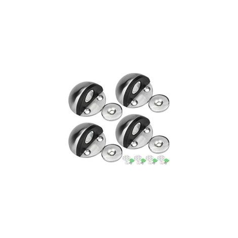 Butoir de porte en acier inoxydable Butée de Porte Magnétique, Arrêt de Porte Adhesive Avec Vis de Montage et 3M Colles Pour Protéger la Porte et Mur (1/5)