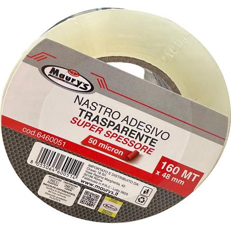 MAURYS NASTRO TRASPARENTE 160 MT X 48 MM 50 MICRON SUPERSPESSORE