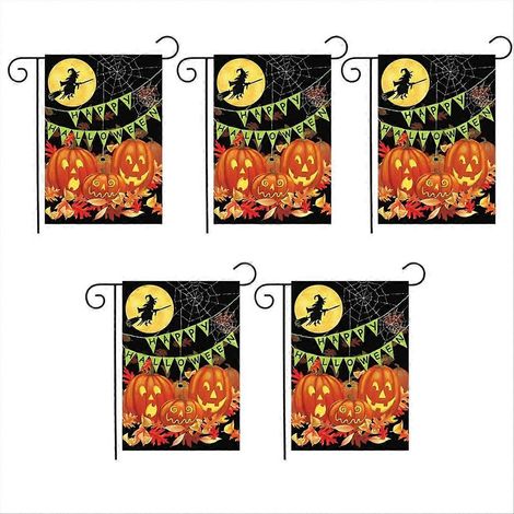 Drapeau de jardin numéro 4 pour la décoration d'Halloween, décoration de cour et de jardin (1/5)