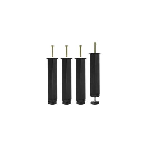 Lot de 4 Pieds pour Sommier à Lattes Métal Pied de Lit à Visser,Hauteur réglable de 0-20 mm,Pied pour Sommier Liaison Pied de Support de Lit Pieds de Meubles sans Perçage (20 cm)