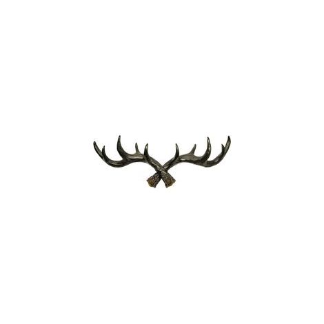 Porte-manteau Hansmeier® Antler Hallway - Noir 49 cm - Décoration intérieure - Accessoire de mobilier élégant - Grande capacité de charge (1/4)