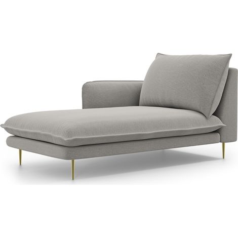 Méridienne gauche en tissu structurel gris clair (1/5)