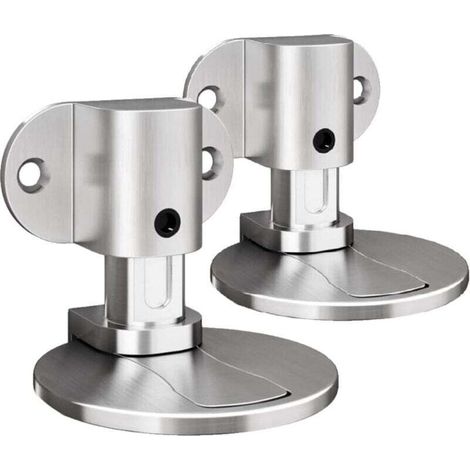 YMYNY 2 Pièces Butee de Porte Magnetique en Métal, Butée de Porte Magnétique Invisible Solide avec Adhésif et Vis, Butee de Porte, Arret de Porte, Stop Porte Bloc Porte pour Bureau Maison (Argent) (1/4)