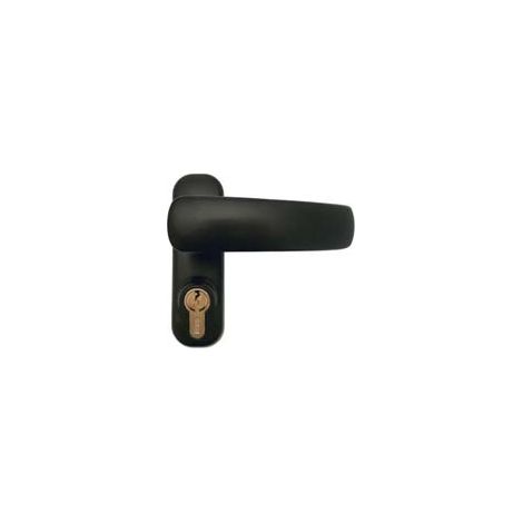 MANIGLIA ESTERNA CON CILINDRO ANTIPANICO 941 VERNICIATA NERO (94021005) ISEO