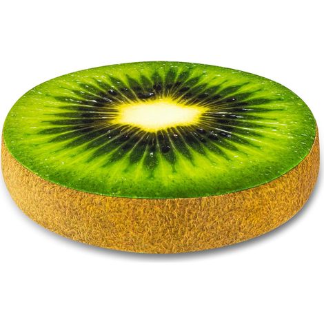 Estos cojines con forma de kiwi, de aspecto muy realista, son suaves y de colores vivos, perfectos para decorar la habitación de un niño. (1/3)