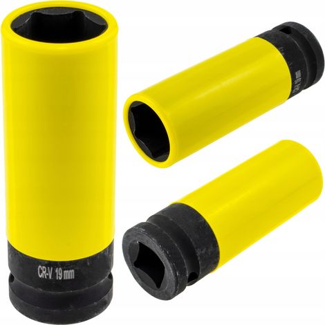 Bussola d'impatto per cerchioni in alluminio 19 mm 1/2 lunga 80 mm CR-V (1/5)