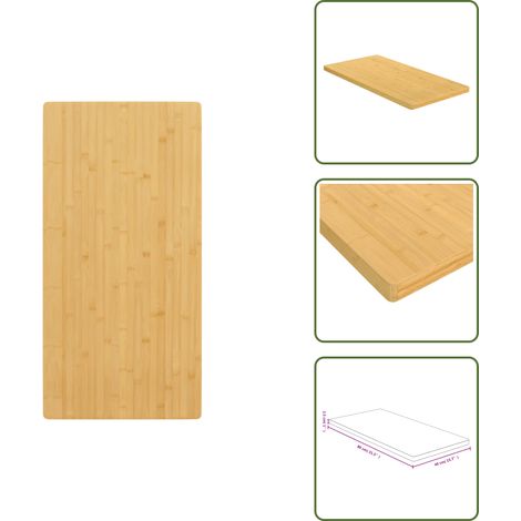 Mesa de noche - vidaXL Tablero de mesa de bambú 40x80x2,5 cm - Estantería