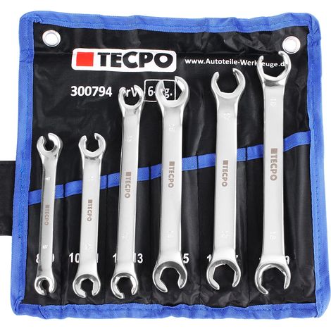 TECPO Chiave ad anello aperto, 8-19 mm, 6 pezzi (1/2)