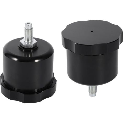 Réservoir d'huile de Frein à Main Hydraulique, Réservoir de Liquide 7,5 X 10 Cm, Dérive de Course Universelle en Aluminium pour la Plupart des Véhicules (BLACK) (1/4)
