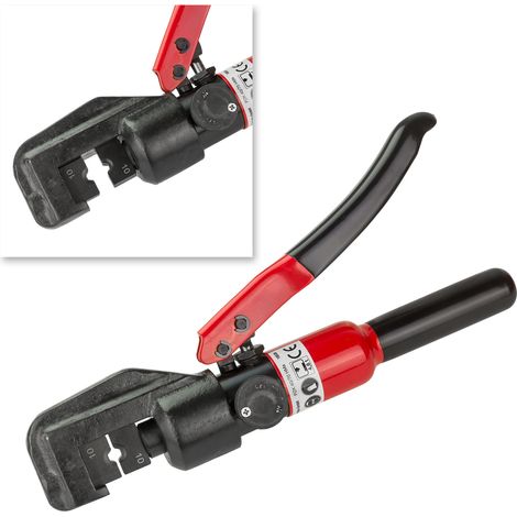 Hydraulische Crimpzange 8t Presskraft Für Aderendhülsen & Schweißkabel – Inkl. 8 Backen