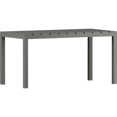 Home Heavenly® - Mesa Merber rectangular de 120 cm, polipropileno resistente para interior y exterior, fácil de limpiar. Color: Gris (1/4)