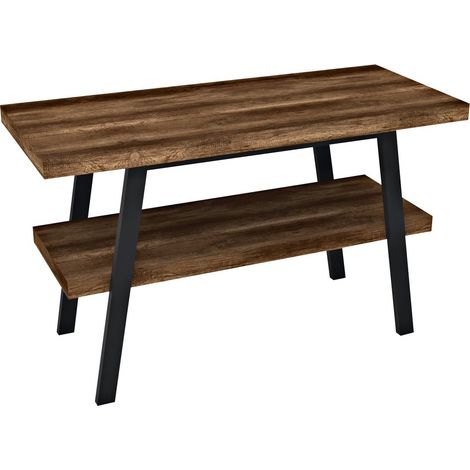 Table lavabo TWIGA 120x72x50 cm, noir mat/chêne foncé (1/5)