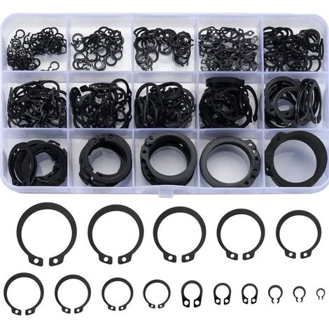 Bardusch-300 Pièces E-clips Kit Anneau de Retenue Externe, Assortiment Circlips Snap, Bagues d'arrêt Circlips, M4-M28 (1/5)